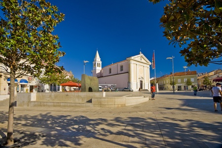 Main square and the church in Porecのeditorial素材