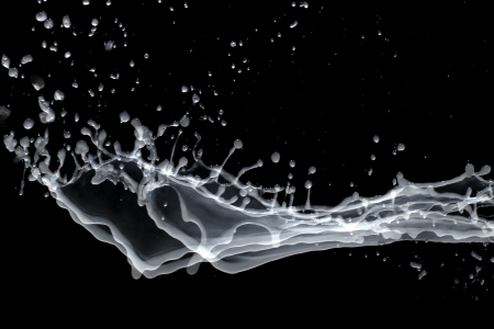 Milky drops of waterの写真素材