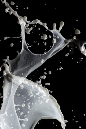 Milky water in the airの写真素材