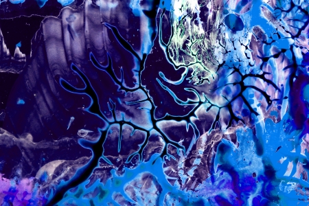 Colors and water on the glass