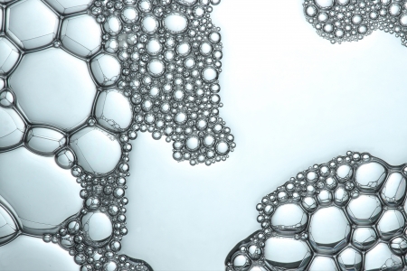 Soap bubbles on the waterの写真素材
