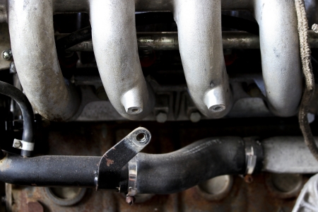 The exhaust pipe on the carの写真素材