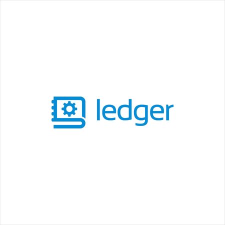 modern ledger software logo design template. technology icon inspirationのイラスト素材
