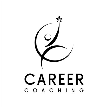 simple abstract human catching a star vector best for business or empower motivation logo design and icon templateのイラスト素材