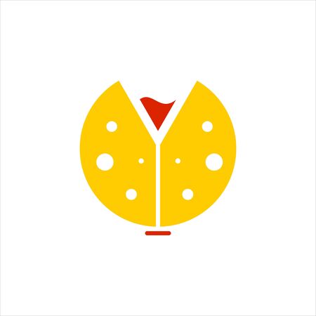 simple modern cheese and wine logo food party icon design template ideaのイラスト素材