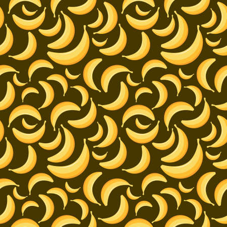 banana seamless pattern background vector template for print paper or gift wrap design ideaのイラスト素材