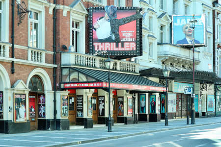 Empty London, Shaftesbury Avenue during COVID-19 lockdownのeditorial素材