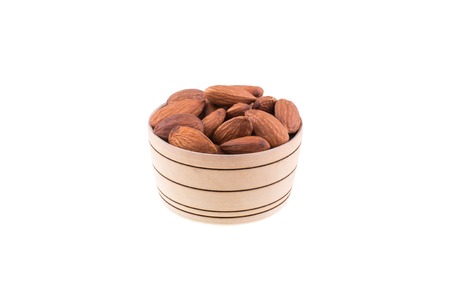 Almond fruit piled in a heap cupの写真素材