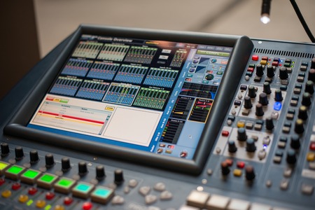 Large Music Mixer desk at he Concert