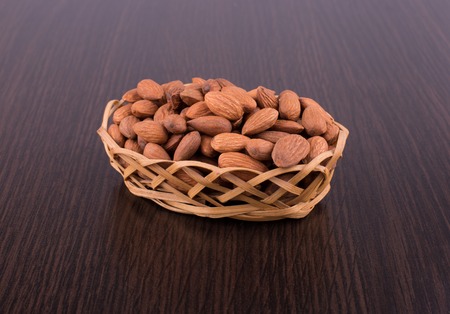 Almond, Pile of almonds in a bowl pourの写真素材