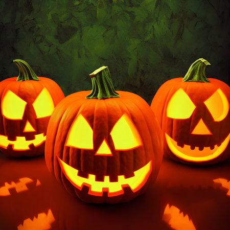 Happy Halloween Jack-o'-lantern Pumpkinの写真素材