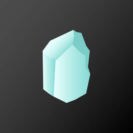 Crystal. Isolated object. Vector illustration in a flat design.のイラスト素材