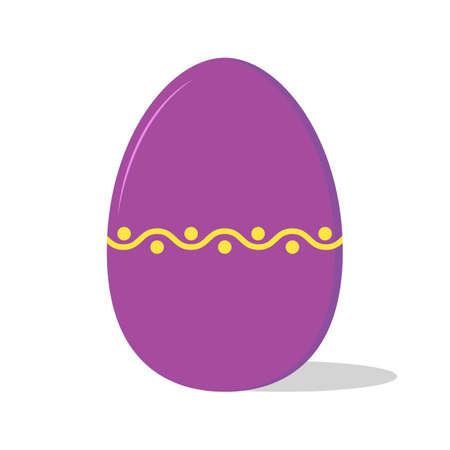 Easter egg. Vector cartoon illustration in flat style. Isolated object on white.のイラスト素材