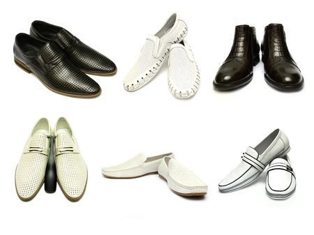 Man shoes on white backgroundの写真素材