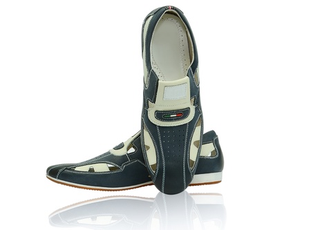 Man shoes on white backgroundの写真素材
