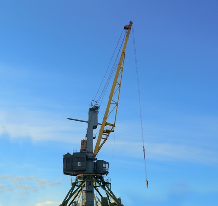 crane in the blue sky 