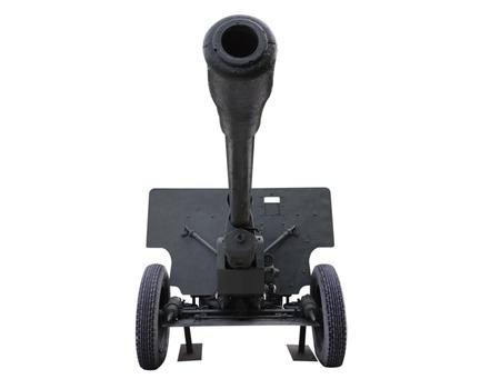 Old anti-tank cannon gunの写真素材