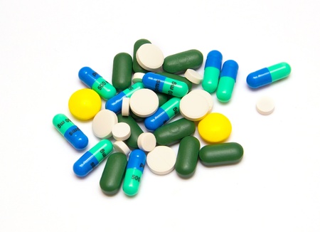 various pills and drugs priparatyの写真素材