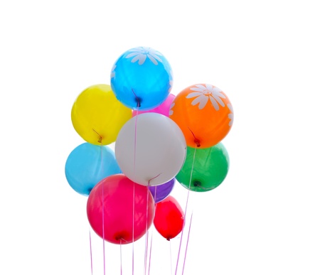 Celebration Balloons Isolated on White Background 