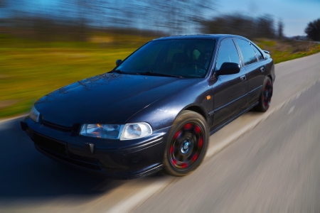 car in motion