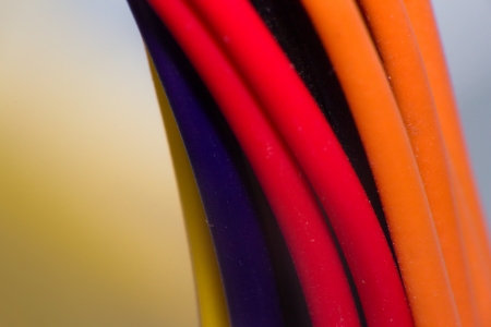 close up of network cables