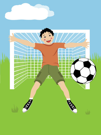 young soccer playerのイラスト素材
