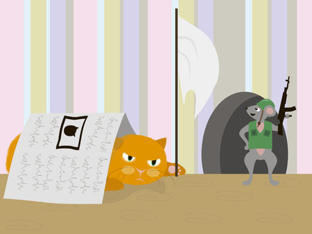 Cat and mouseのイラスト素材