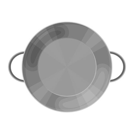 Empty pot on white background. Vector illustration. Cartoon style. Isolated on white. Object for packaging, advertisements, menu.のイラスト素材