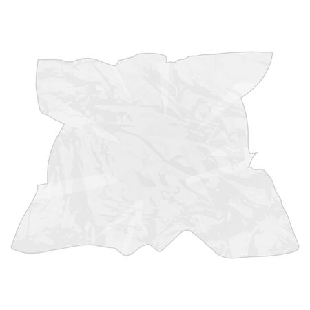crumpled sheet of paper icon on white background. Cartoon style. Vector illustration. Isolated on white. Object for packaging, advertisements, menu.のイラスト素材