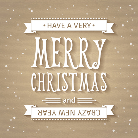 Greeting Card. Merry Christmas lettering. Vector illustrationのイラスト素材