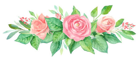Watercolor illustration of world map in flowers. Template for DIY projects, wedding invitations, greeting cards, posters, blogs, websiteの写真素材
