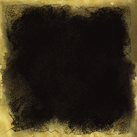 Black background with gold scuffs and spots. Template for greeting cards, logos, posters, blogs, websiteの写真素材