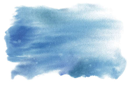 Abstract watercolor blue spot. Texture watercolor on a white background. Isolated horizontal vector background.のイラスト素材