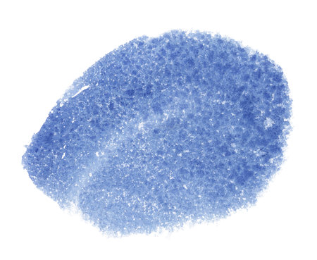 Abstract watercolor blue round spot. Texture watercolor on a white background. Isolated horizontal vector illustration.のイラスト素材