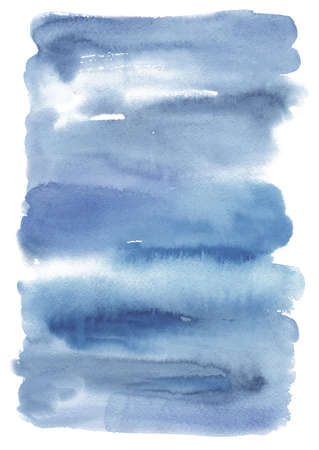 Abstract watercolor blue spot background. Texture watercolor on a white background. Isolated horizontal vector illustration.のイラスト素材