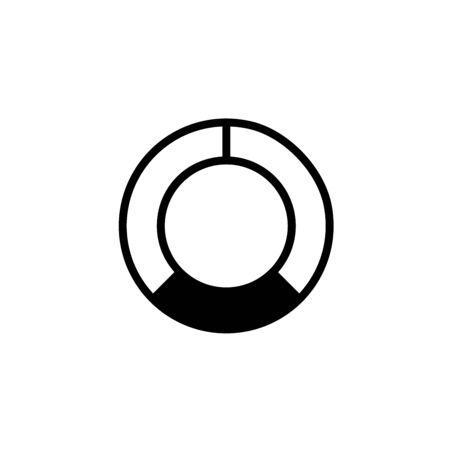 Pie Chart pictograph with bonus elements. Vector illustration style is flat iconic bicolor symbols, cobalt and gray colors, white background.のイラスト素材