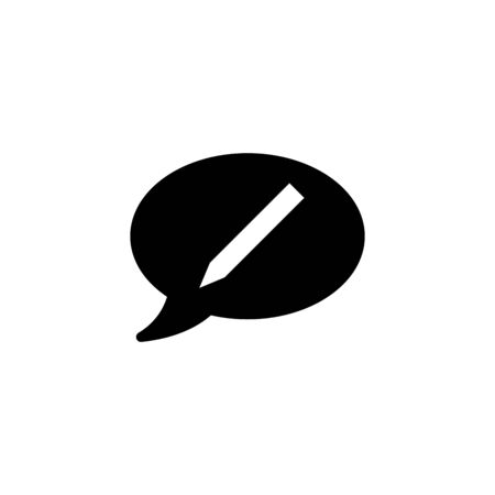write messages Line black iconのイラスト素材