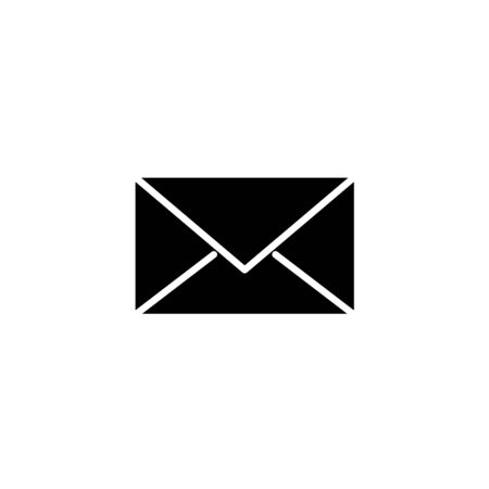 Envelope Mail Icon. Black on transparent background.のイラスト素材