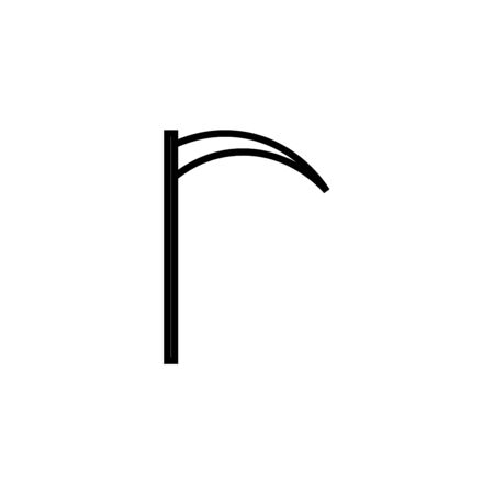 Scythe glyph icon, Halloween and blade, reaper sign, vector graphics, a solid pattern on a white backgroundのイラスト素材