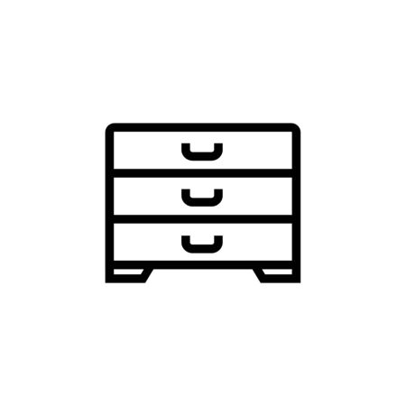 Chest of drawers. Icon Vectorのイラスト素材