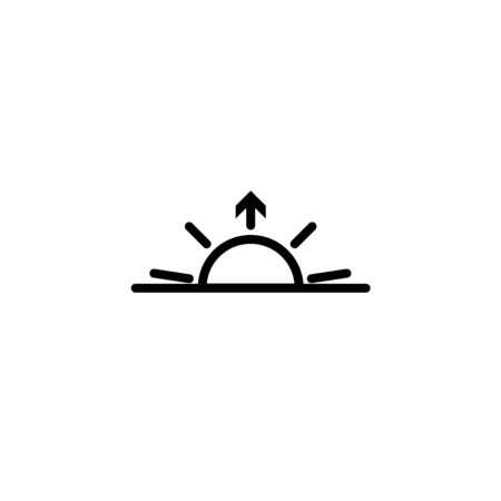 Sunrise vector icon, summer symbol. Modern, simple flat vector illustration for web site or mobile appのイラスト素材