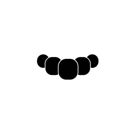 Croissant icon. Flat vector illustration in black on white background. EPS 10のイラスト素材