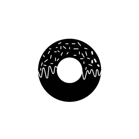 Donut icon vector. Glazed cake with a hole vector icon. Doughnut icon symbol illustration. Simple design on white background. Donut for web.のイラスト素材