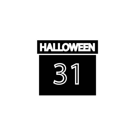 Calendar with Halloween date VECTOR iconのイラスト素材