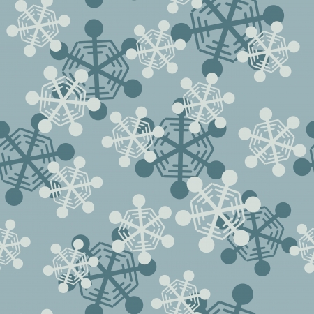 falling snowflakes seamless patternのイラスト素材