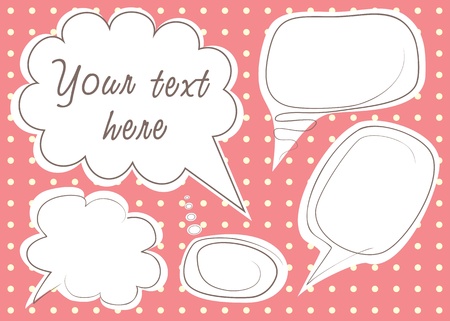 retro speech bubbleのイラスト素材