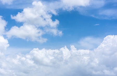 Blue sky and shainy white clouds