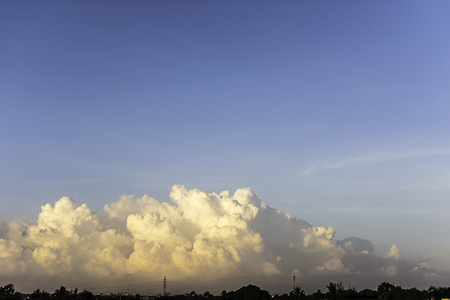 colorful dramatic sky with cloud at sunrise-の写真素材