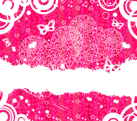 Grunge Valentine cardのイラスト素材