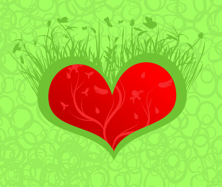 Flourishing heartのイラスト素材